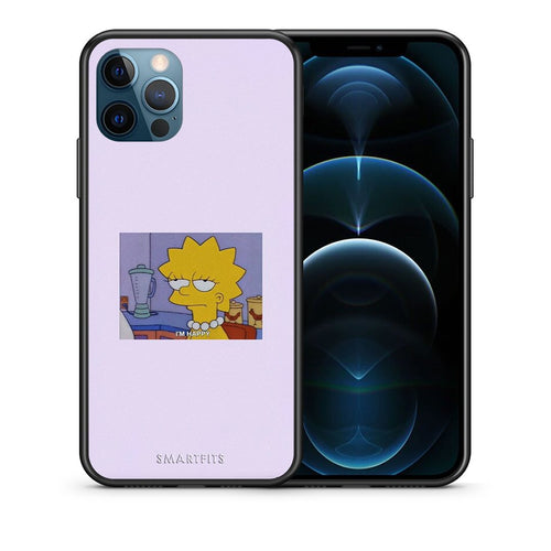 Θήκη iPhone 12 Pro Max So Happy από τη Smartfits με σχέδιο στο πίσω μέρος και μαύρο περίβλημα | iPhone 12 Pro Max So Happy case with colorful back and black bezels