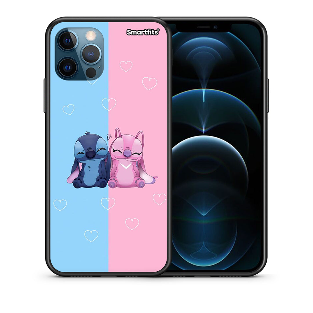 Θήκη iPhone 12 Pro Max Stitch And Angel από τη Smartfits με σχέδιο στο πίσω μέρος και μαύρο περίβλημα | iPhone 12 Pro Max Stitch And Angel case with colorful back and black bezels