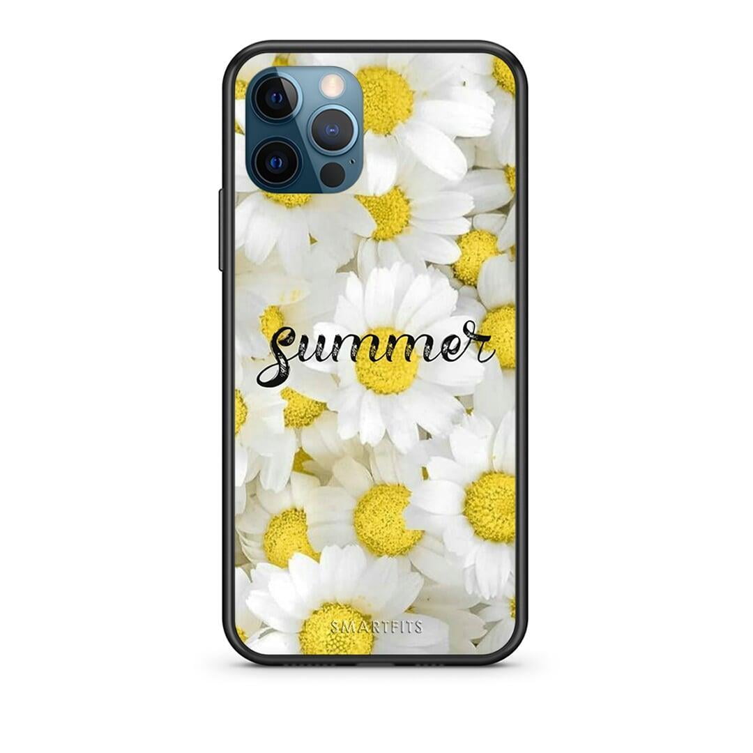 iPhone 12 Pro Max Summer Daisies Θήκη από τη Smartfits με σχέδιο στο πίσω μέρος και μαύρο περίβλημα | Smartphone case with colorful back and black bezels by Smartfits