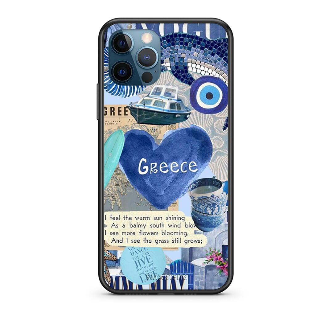 iPhone 12 Pro Max Summer In Greece Θήκη από τη Smartfits με σχέδιο στο πίσω μέρος και μαύρο περίβλημα | Smartphone case with colorful back and black bezels by Smartfits