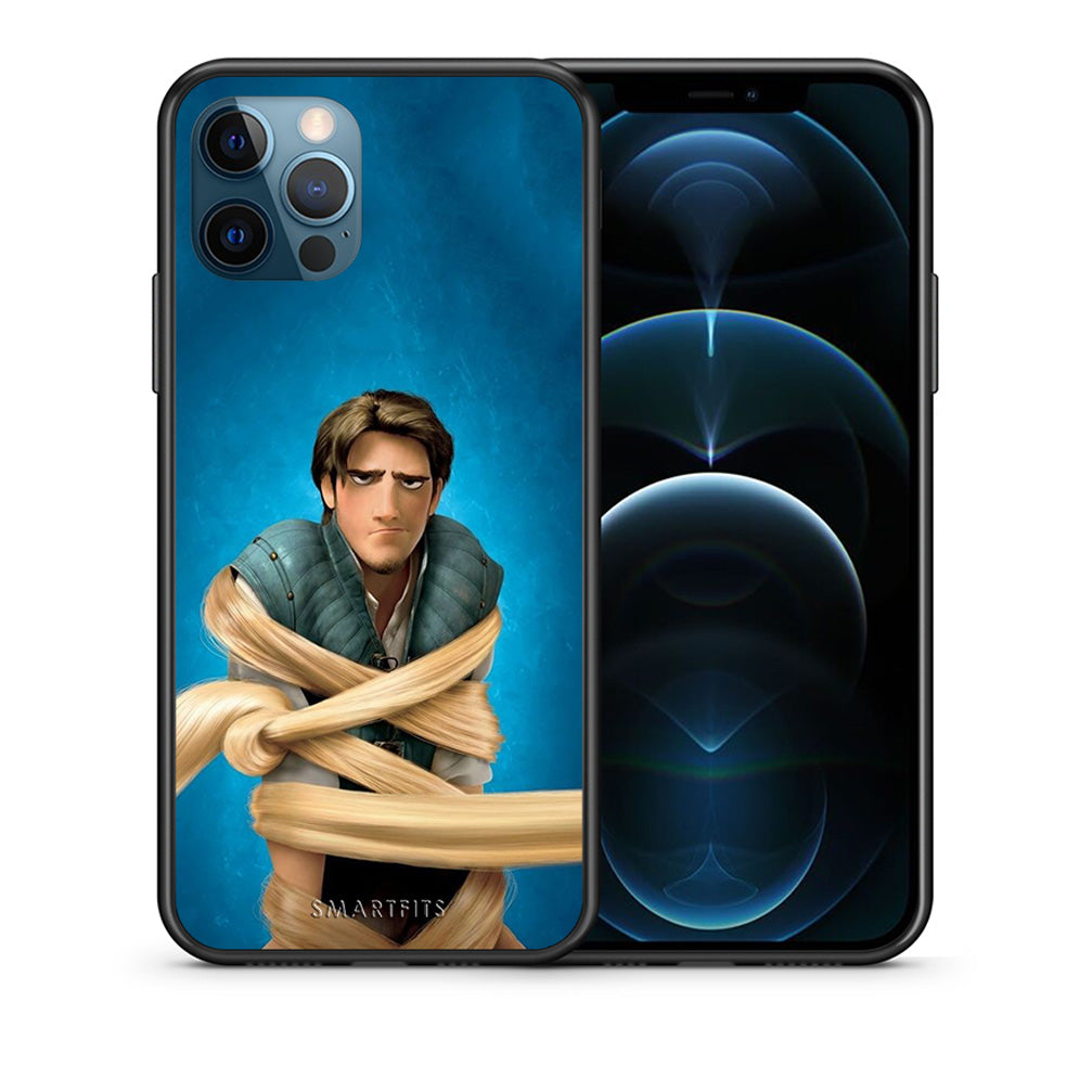 Θήκη Αγίου Βαλεντίνου iPhone 12 Pro Max Tangled 1 από τη Smartfits με σχέδιο στο πίσω μέρος και μαύρο περίβλημα | iPhone 12 Pro Max Tangled 1 case with colorful back and black bezels