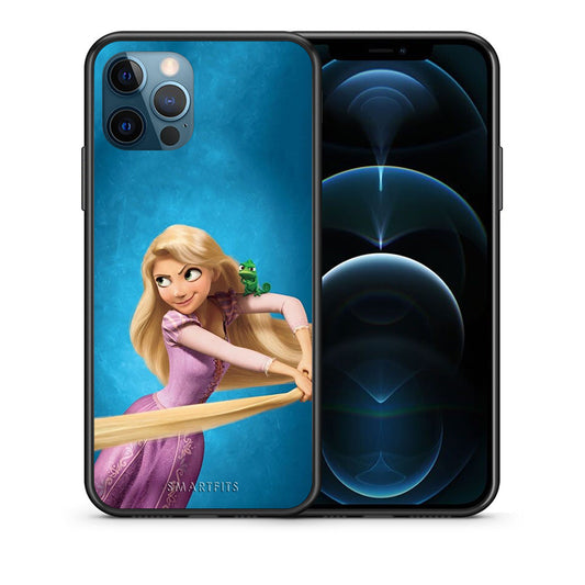 Θήκη Αγίου Βαλεντίνου iPhone 12 Pro Max Tangled 2 από τη Smartfits με σχέδιο στο πίσω μέρος και μαύρο περίβλημα | iPhone 12 Pro Max Tangled 2 case with colorful back and black bezels