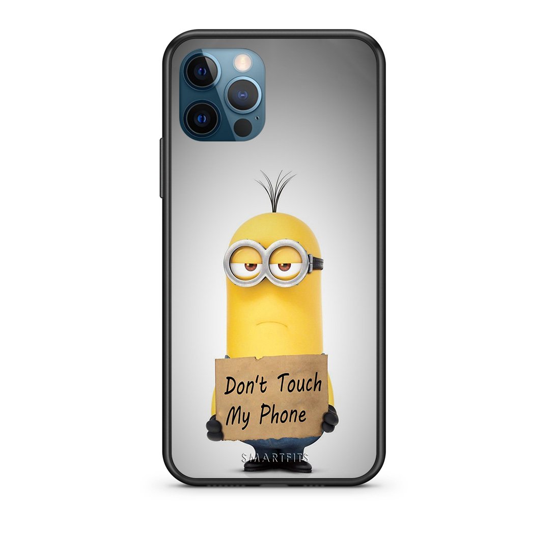 4 - iPhone 12 Pro Max Minion Text case, cover, bumper