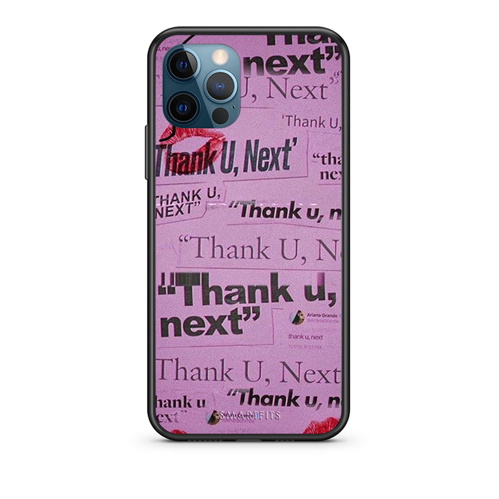 iPhone 12 Pro Max Thank You Next Θήκη Αγίου Βαλεντίνου από τη Smartfits με σχέδιο στο πίσω μέρος και μαύρο περίβλημα | Smartphone case with colorful back and black bezels by Smartfits