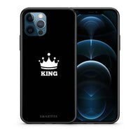 Thumbnail for Θήκη iPhone 12 Pro Max King Valentine από τη Smartfits με σχέδιο στο πίσω μέρος και μαύρο περίβλημα | iPhone 12 Pro Max King Valentine case with colorful back and black bezels