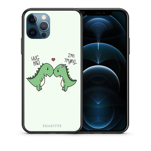 Θήκη iPhone 12 Pro Max Rex Valentine από τη Smartfits με σχέδιο στο πίσω μέρος και μαύρο περίβλημα | iPhone 12 Pro Max Rex Valentine case with colorful back and black bezels