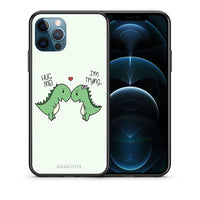 Thumbnail for Θήκη iPhone 12 Pro Max Rex Valentine από τη Smartfits με σχέδιο στο πίσω μέρος και μαύρο περίβλημα | iPhone 12 Pro Max Rex Valentine case with colorful back and black bezels