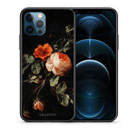 Thumbnail for Θήκη iPhone 12 Pro Max Vintage Roses από τη Smartfits με σχέδιο στο πίσω μέρος και μαύρο περίβλημα | iPhone 12 Pro Max Vintage Roses case with colorful back and black bezels
