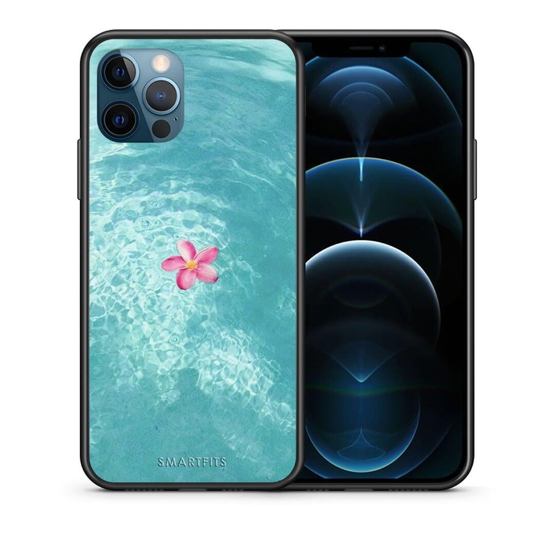 Θήκη iPhone 12 Pro Max Water Flower από τη Smartfits με σχέδιο στο πίσω μέρος και μαύρο περίβλημα | iPhone 12 Pro Max Water Flower case with colorful back and black bezels