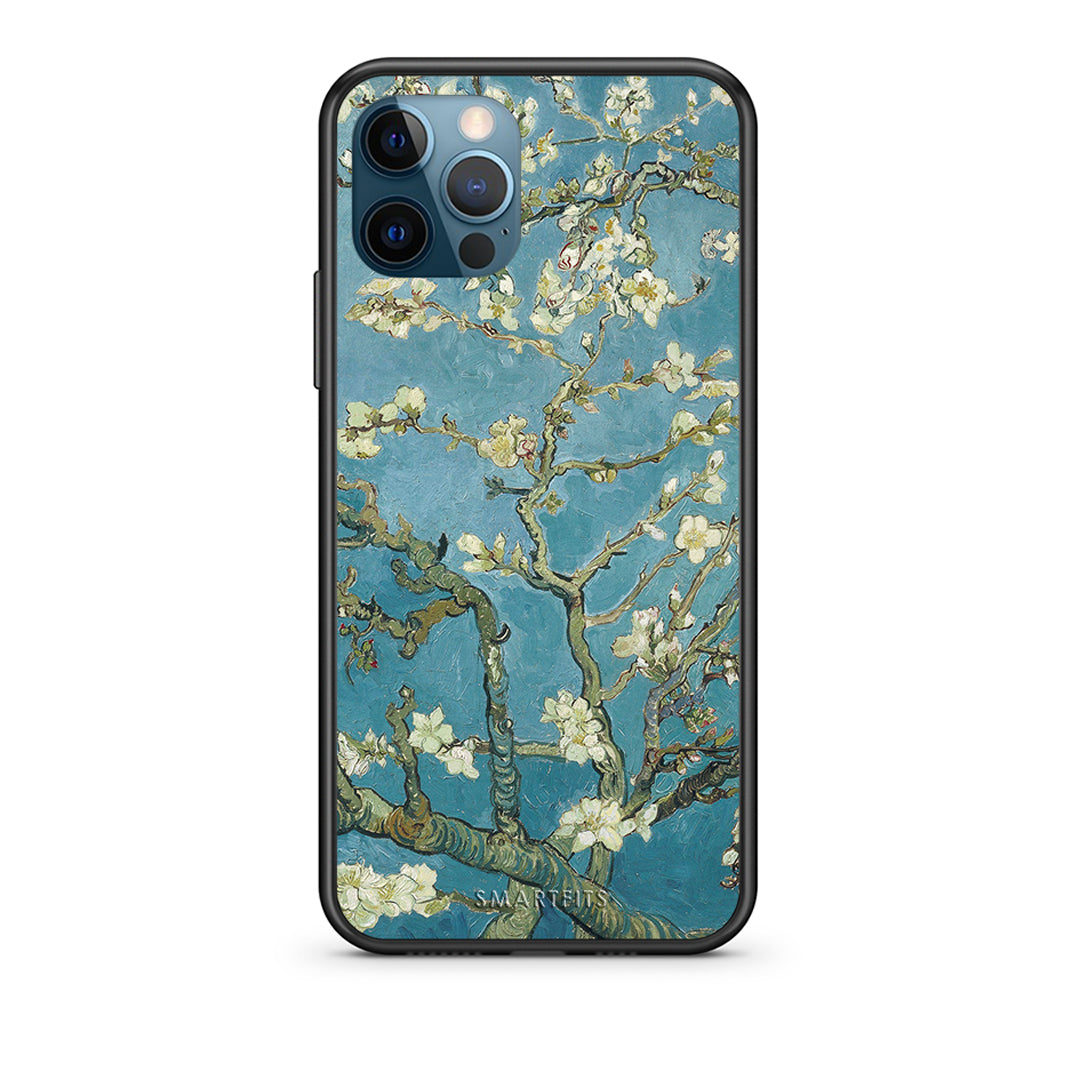 iPhone 12 Pro Max White Blossoms θήκη από τη Smartfits με σχέδιο στο πίσω μέρος και μαύρο περίβλημα | Smartphone case with colorful back and black bezels by Smartfits
