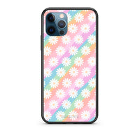 Thumbnail for iPhone 12 Pro Max White Daisies θήκη από τη Smartfits με σχέδιο στο πίσω μέρος και μαύρο περίβλημα | Smartphone case with colorful back and black bezels by Smartfits