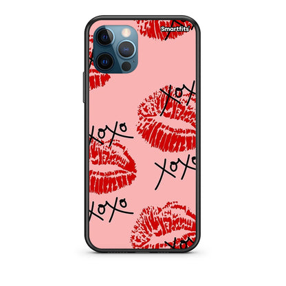 iPhone 12 Pro Max XOXO Lips Θήκη από τη Smartfits με σχέδιο στο πίσω μέρος και μαύρο περίβλημα | Smartphone case with colorful back and black bezels by Smartfits