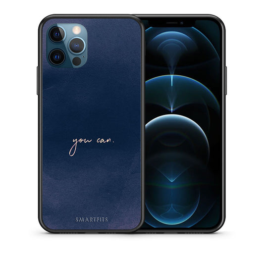 Θήκη iPhone 12 Pro Max You Can από τη Smartfits με σχέδιο στο πίσω μέρος και μαύρο περίβλημα | iPhone 12 Pro Max You Can case with colorful back and black bezels