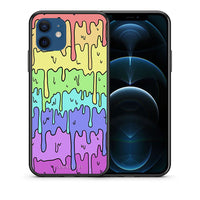 Thumbnail for Θήκη iPhone 12 Melting Rainbow από τη Smartfits με σχέδιο στο πίσω μέρος και μαύρο περίβλημα | iPhone 12 Melting Rainbow case with colorful back and black bezels