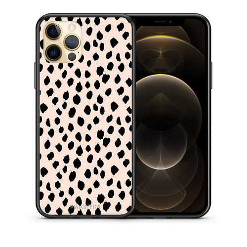 Θήκη iPhone 12 New Polka Dots από τη Smartfits με σχέδιο στο πίσω μέρος και μαύρο περίβλημα | iPhone 12 New Polka Dots case with colorful back and black bezels