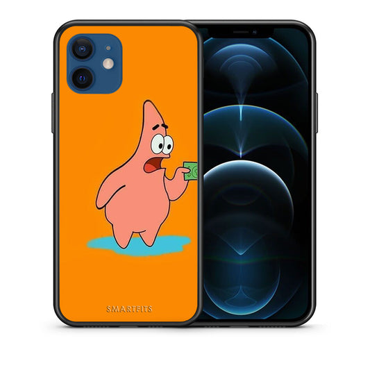 Θήκη Αγίου Βαλεντίνου iPhone 12 Pro No Money 1 από τη Smartfits με σχέδιο στο πίσω μέρος και μαύρο περίβλημα | iPhone 12 Pro No Money 1 case with colorful back and black bezels