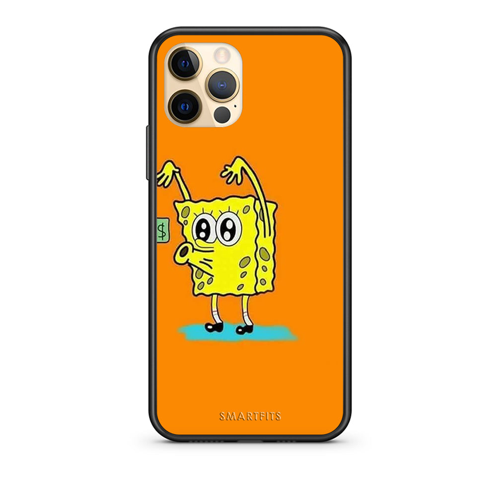 Θήκη Αγίου Βαλεντίνου iPhone 12 No Money 2 από τη Smartfits με σχέδιο στο πίσω μέρος και μαύρο περίβλημα | iPhone 12 No Money 2 case with colorful back and black bezels