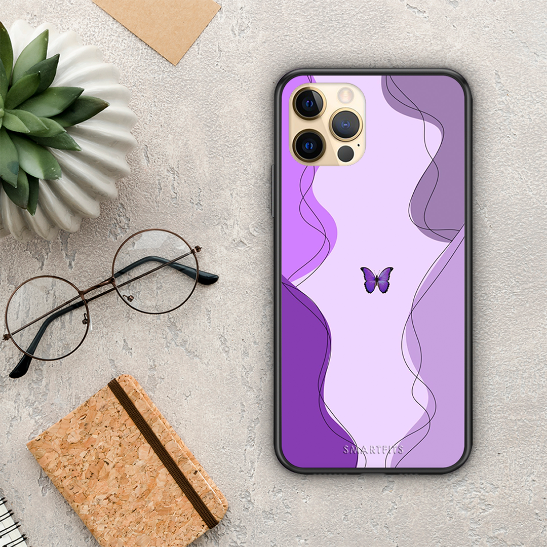 Purple Mariposa - iPhone 12 θήκη