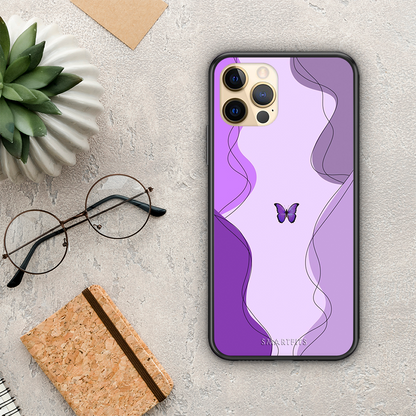 Purple Mariposa - iPhone 12 Pro θήκη
