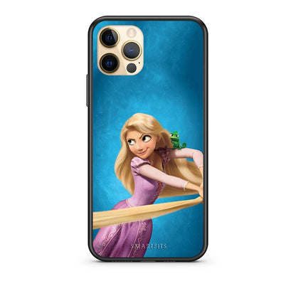 Θήκη Αγίου Βαλεντίνου iPhone 12 Tangled 2 από τη Smartfits με σχέδιο στο πίσω μέρος και μαύρο περίβλημα | iPhone 12 Tangled 2 case with colorful back and black bezels
