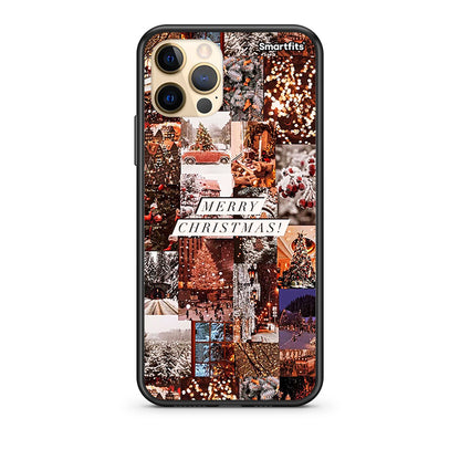 iPhone 12 Pro Max Xmas Collage θήκη από τη Smartfits με σχέδιο στο πίσω μέρος και μαύρο περίβλημα | Smartphone case with colorful back and black bezels by Smartfits