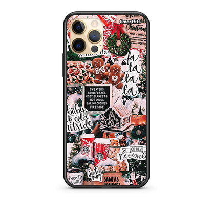 iPhone 12 Pro Max Xmas Habbits θήκη από τη Smartfits με σχέδιο στο πίσω μέρος και μαύρο περίβλημα | Smartphone case with colorful back and black bezels by Smartfits
