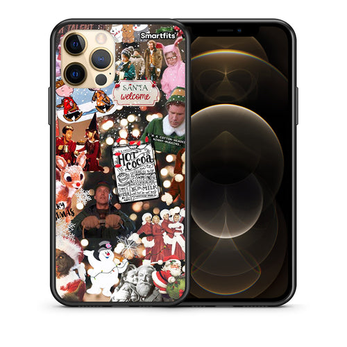 Θήκη iPhone 12 Pro Max Xmas Movies από τη Smartfits με σχέδιο στο πίσω μέρος και μαύρο περίβλημα | iPhone 12 Pro Max Xmas Movies case with colorful back and black bezels