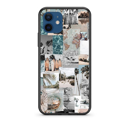 Θήκη iPhone 12 Retro Beach Life από τη Smartfits με σχέδιο στο πίσω μέρος και μαύρο περίβλημα | iPhone 12 Retro Beach Life case with colorful back and black bezels