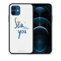 Thumbnail for Θήκη iPhone 12 Sea You από τη Smartfits με σχέδιο στο πίσω μέρος και μαύρο περίβλημα | iPhone 12 Sea You case with colorful back and black bezels