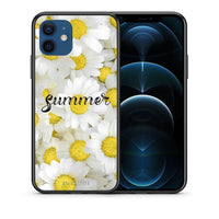 Thumbnail for Θήκη iPhone 12 Pro Summer Daisies από τη Smartfits με σχέδιο στο πίσω μέρος και μαύρο περίβλημα | iPhone 12 Pro Summer Daisies case with colorful back and black bezels