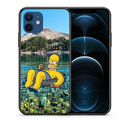 Θήκη iPhone 12 Summer Happiness από τη Smartfits με σχέδιο στο πίσω μέρος και μαύρο περίβλημα | iPhone 12 Summer Happiness case with colorful back and black bezels
