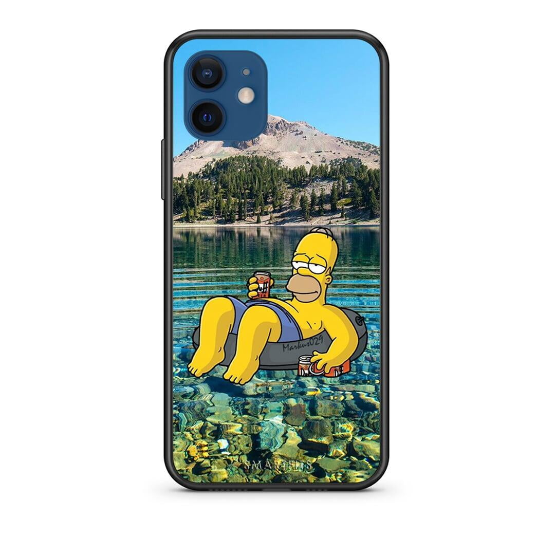 Θήκη iPhone 12 Summer Happiness από τη Smartfits με σχέδιο στο πίσω μέρος και μαύρο περίβλημα | iPhone 12 Summer Happiness case with colorful back and black bezels