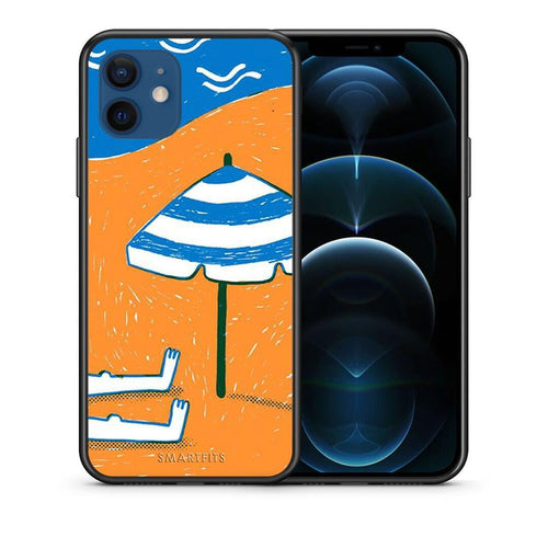 Θήκη iPhone 12 Summering από τη Smartfits με σχέδιο στο πίσω μέρος και μαύρο περίβλημα | iPhone 12 Summering case with colorful back and black bezels