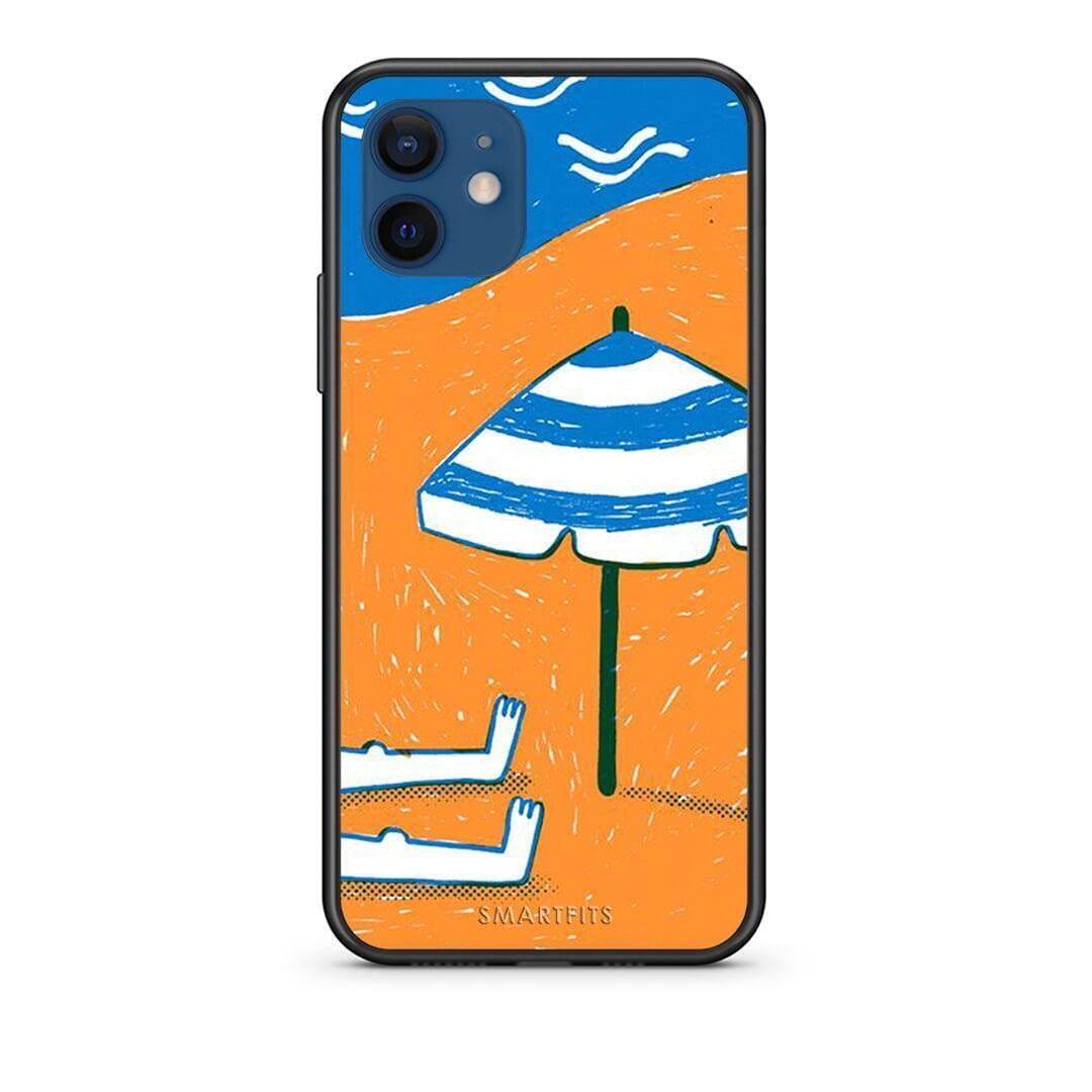 Θήκη iPhone 12 Summering από τη Smartfits με σχέδιο στο πίσω μέρος και μαύρο περίβλημα | iPhone 12 Summering case with colorful back and black bezels
