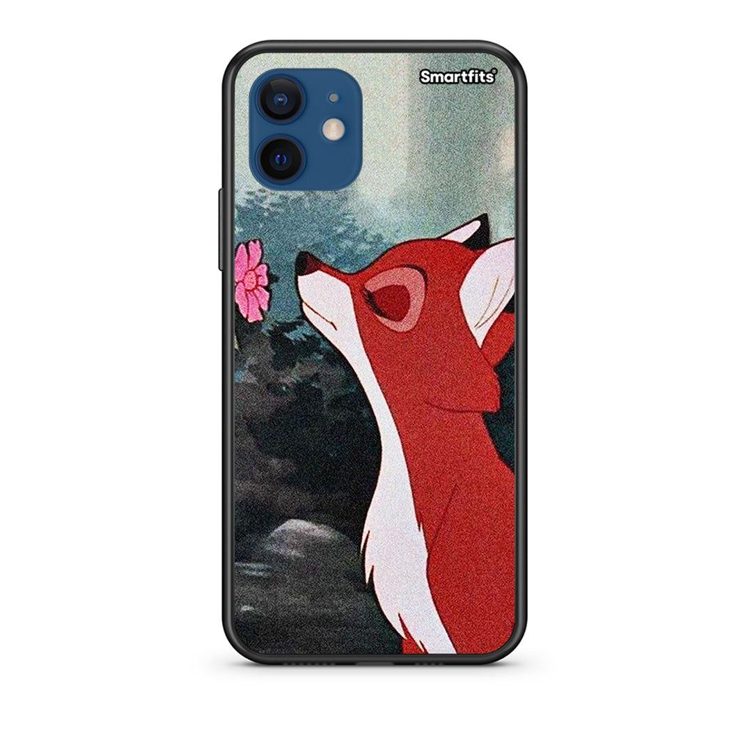 Θήκη iPhone 12 Tod And Vixey Love 2 από τη Smartfits με σχέδιο στο πίσω μέρος και μαύρο περίβλημα | iPhone 12 Tod And Vixey Love 2 case with colorful back and black bezels