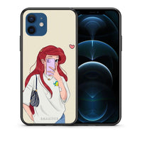 Thumbnail for Θήκη iPhone 12 Pro Walking Mermaid από τη Smartfits με σχέδιο στο πίσω μέρος και μαύρο περίβλημα | iPhone 12 Pro Walking Mermaid case with colorful back and black bezels