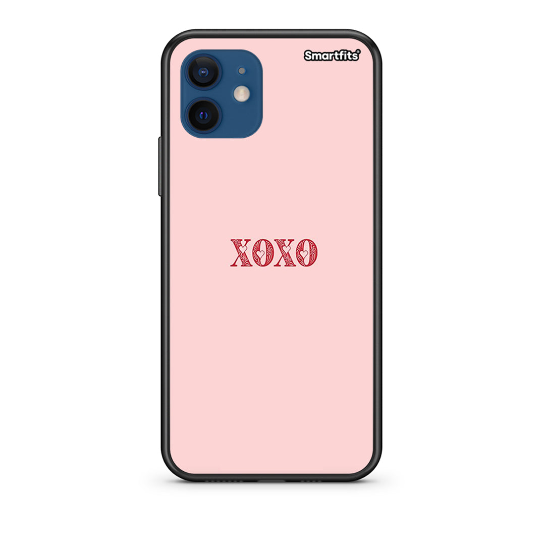 Θήκη iPhone 12 XOXO Love από τη Smartfits με σχέδιο στο πίσω μέρος και μαύρο περίβλημα | iPhone 12 XOXO Love case with colorful back and black bezels