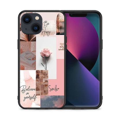 Θήκη iPhone 13 Mini Aesthetic Collage από τη Smartfits με σχέδιο στο πίσω μέρος και μαύρο περίβλημα | iPhone 13 Mini Aesthetic Collage case with colorful back and black bezels