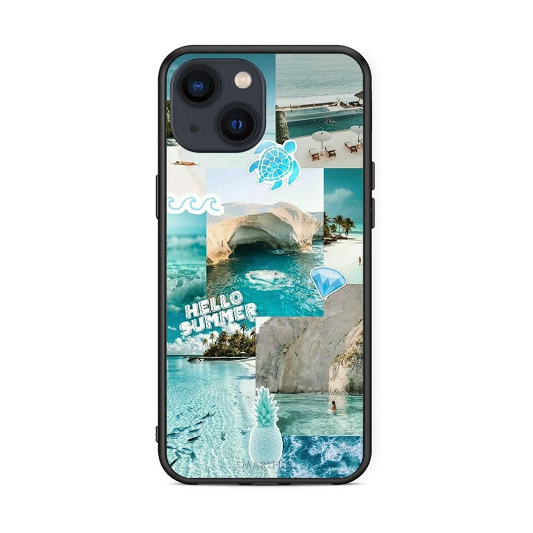 iPhone 13 Mini Aesthetic Summer Θήκη από τη Smartfits με σχέδιο στο πίσω μέρος και μαύρο περίβλημα | Smartphone case with colorful back and black bezels by Smartfits