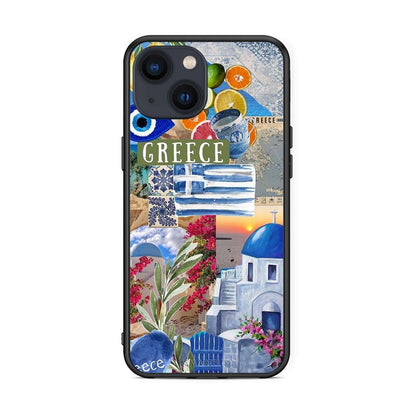 iPhone 13 Mini All Greek Θήκη από τη Smartfits με σχέδιο στο πίσω μέρος και μαύρο περίβλημα | Smartphone case with colorful back and black bezels by Smartfits