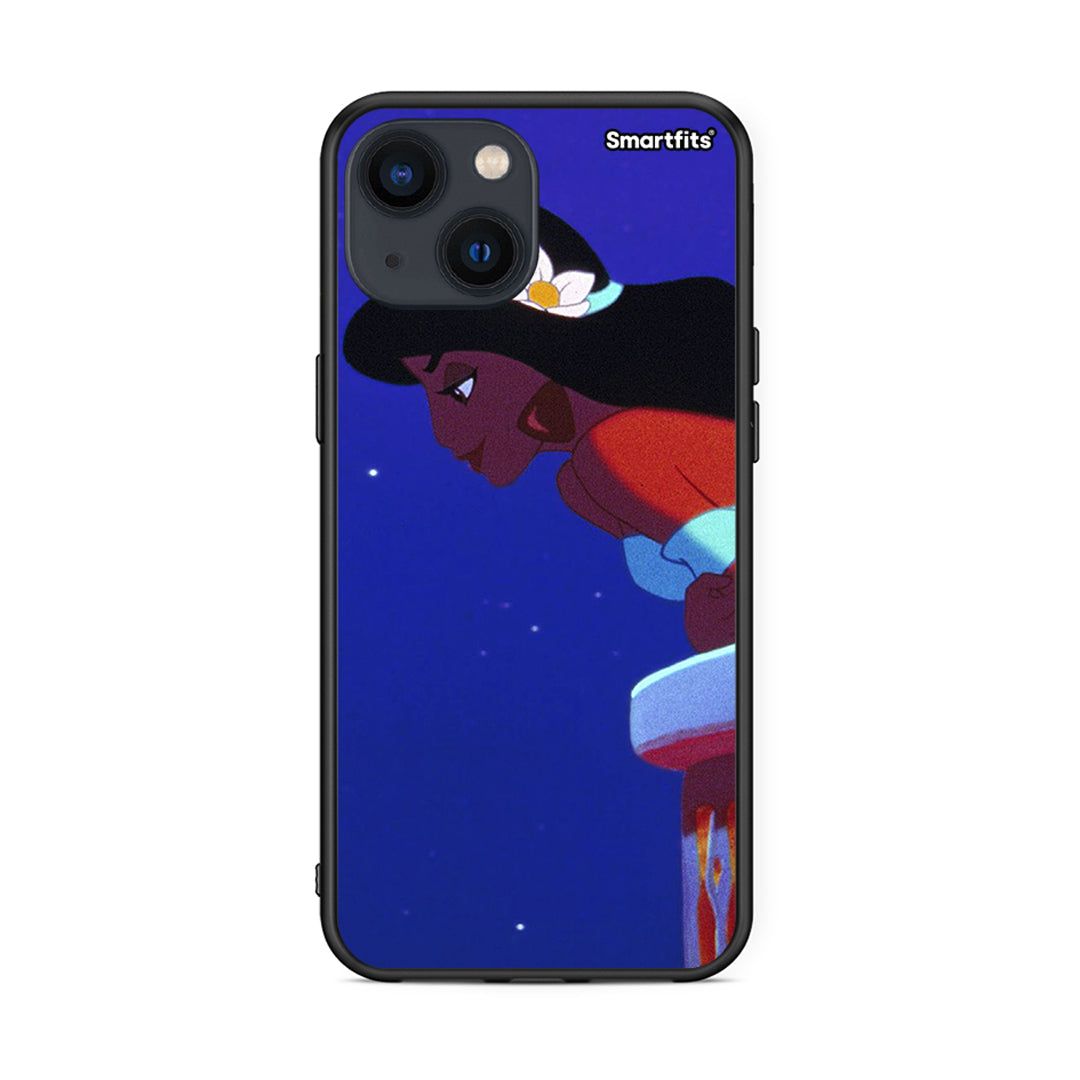 iPhone 13 Mini Alladin And Jasmine Love 2 θήκη από τη Smartfits με σχέδιο στο πίσω μέρος και μαύρο περίβλημα | Smartphone case with colorful back and black bezels by Smartfits