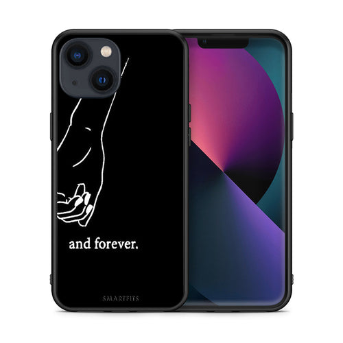 Θήκη Αγίου Βαλεντίνου iPhone 13 Always & Forever 2 από τη Smartfits με σχέδιο στο πίσω μέρος και μαύρο περίβλημα | iPhone 13 Always & Forever 2 case with colorful back and black bezels
