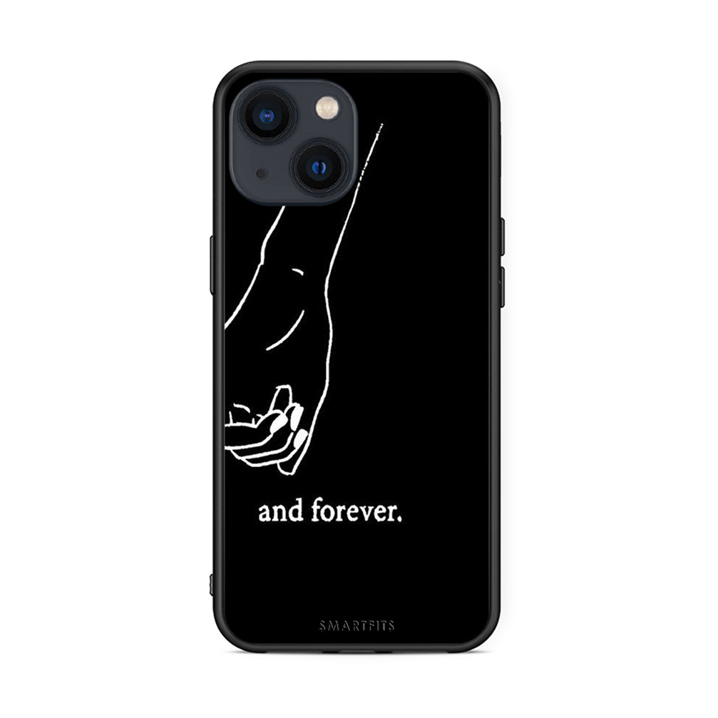 iPhone 13 Mini Always & Forever 2 Θήκη Αγίου Βαλεντίνου από τη Smartfits με σχέδιο στο πίσω μέρος και μαύρο περίβλημα | Smartphone case with colorful back and black bezels by Smartfits