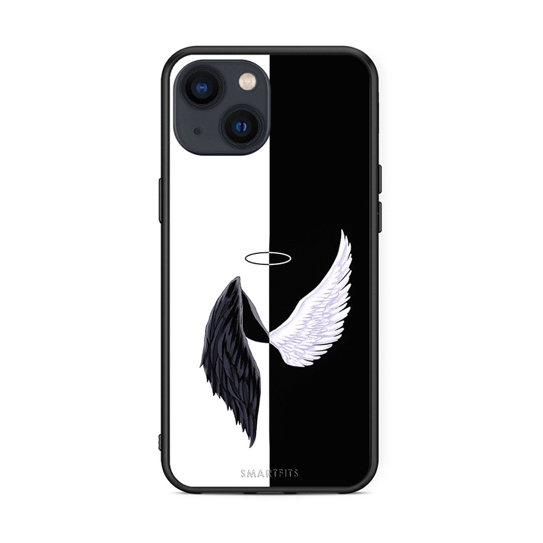 iPhone 13 Angels Demons θήκη από τη Smartfits με σχέδιο στο πίσω μέρος και μαύρο περίβλημα | Smartphone case with colorful back and black bezels by Smartfits