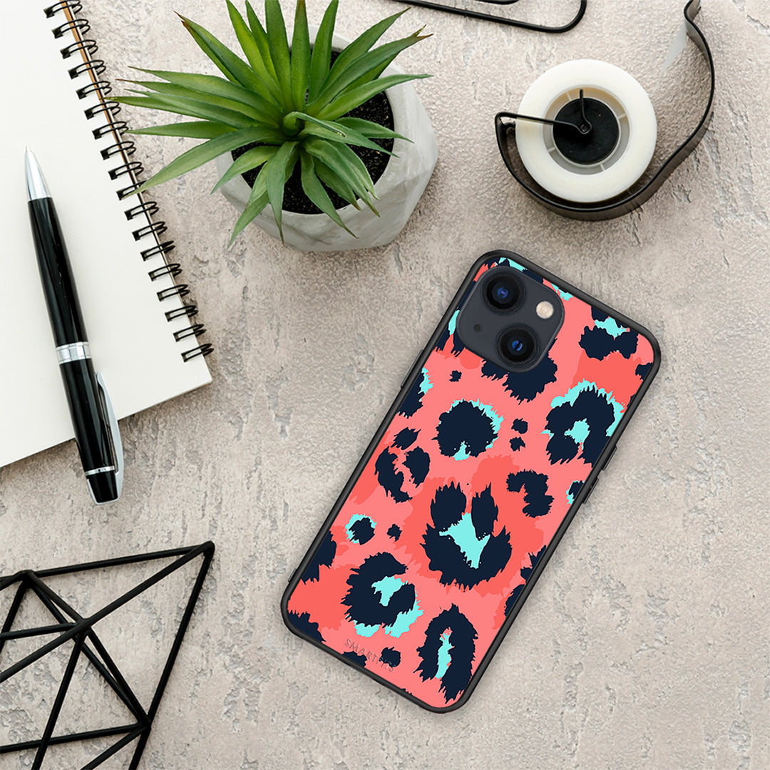 Animal Pink Leopard - iPhone 13 Mini θήκη