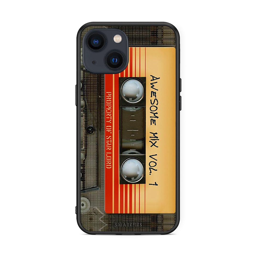 iPhone 13 Mini Awesome Mix θήκη από τη Smartfits με σχέδιο στο πίσω μέρος και μαύρο περίβλημα | Smartphone case with colorful back and black bezels by Smartfits