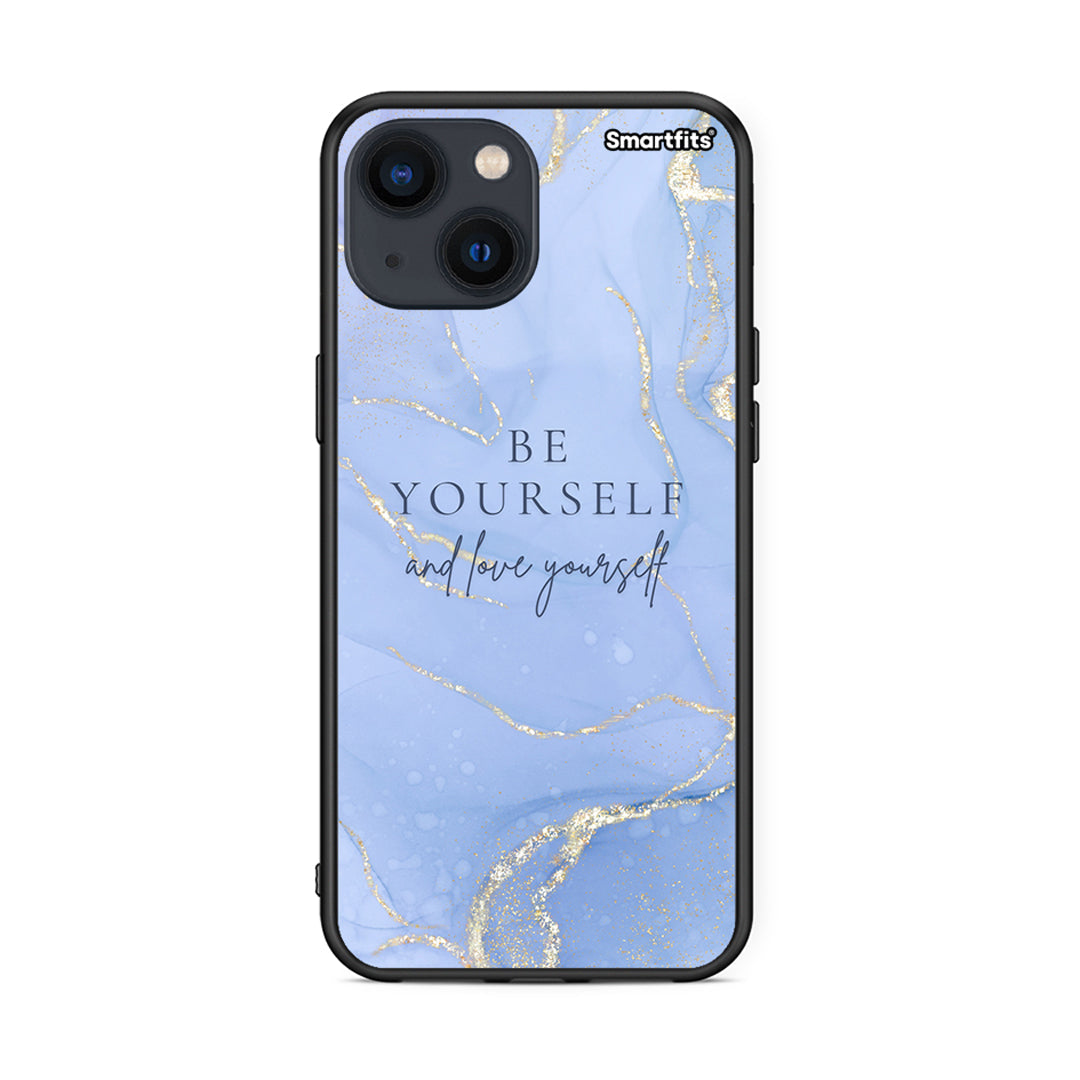 iPhone 13 Mini Be Yourself θήκη από τη Smartfits με σχέδιο στο πίσω μέρος και μαύρο περίβλημα | Smartphone case with colorful back and black bezels by Smartfits