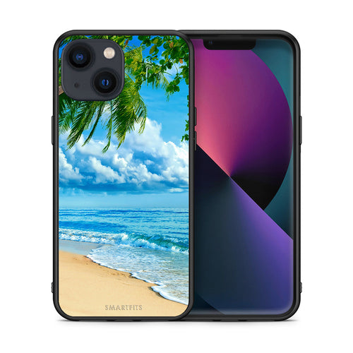 Θήκη iPhone 13 Mini Beautiful Beach από τη Smartfits με σχέδιο στο πίσω μέρος και μαύρο περίβλημα | iPhone 13 Mini Beautiful Beach case with colorful back and black bezels