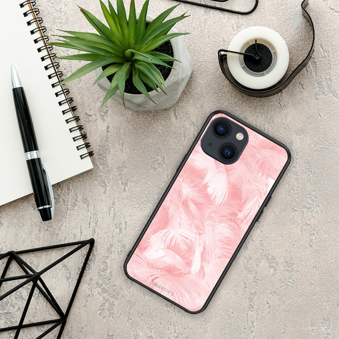 Boho Pink Feather - iPhone 13 θήκη