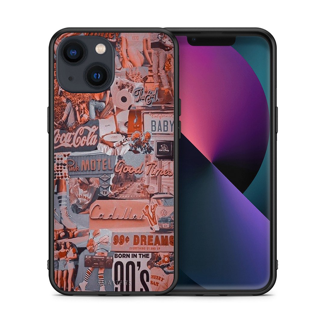 Θήκη iPhone 13 Born In 90s από τη Smartfits με σχέδιο στο πίσω μέρος και μαύρο περίβλημα | iPhone 13 Born In 90s case with colorful back and black bezels